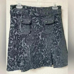 Like new! Desigual Paisley Black Velvet Skirt
